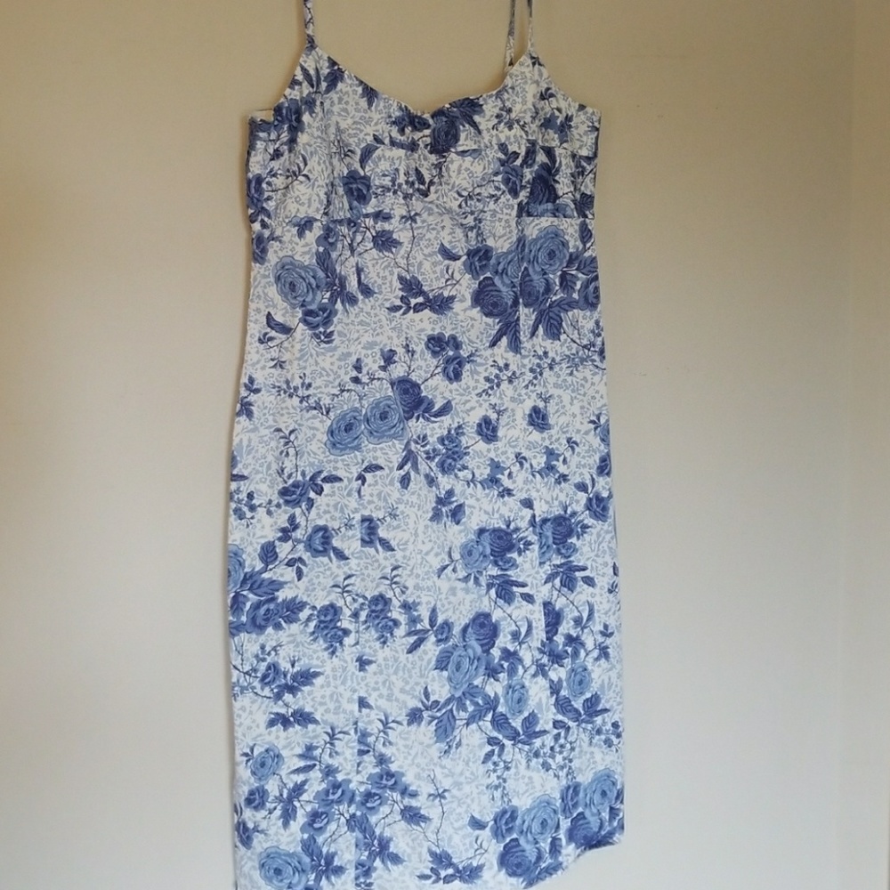 The Loft blue floral dress